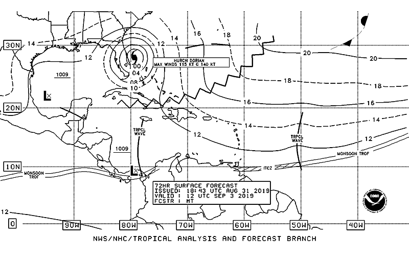 72 Hour Surface Forecast